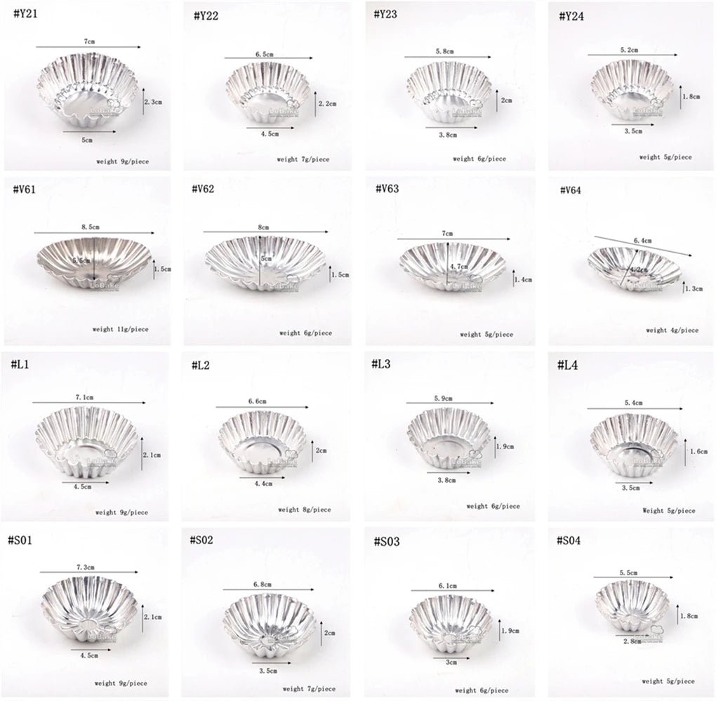 Aluminium Fluted Tartlet Moulds – 10 Pack
