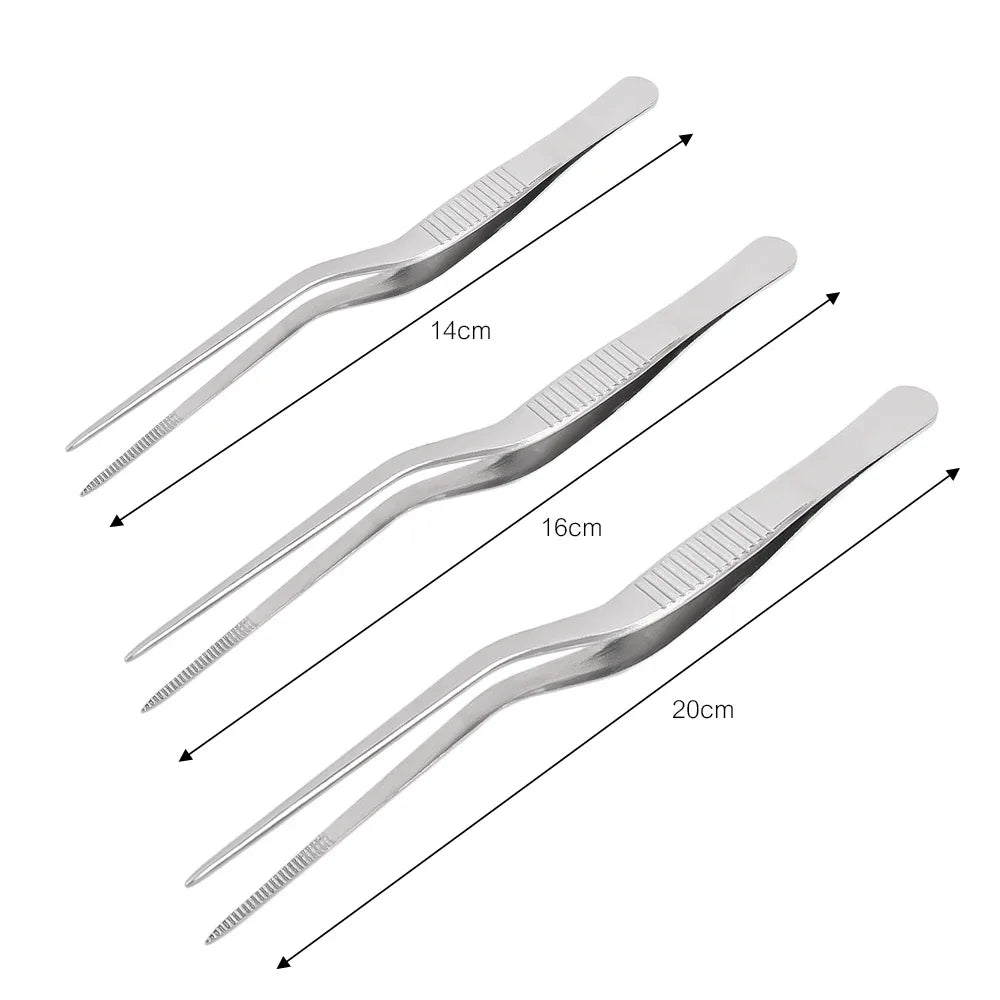 Stainless Steel Offset Tweezers