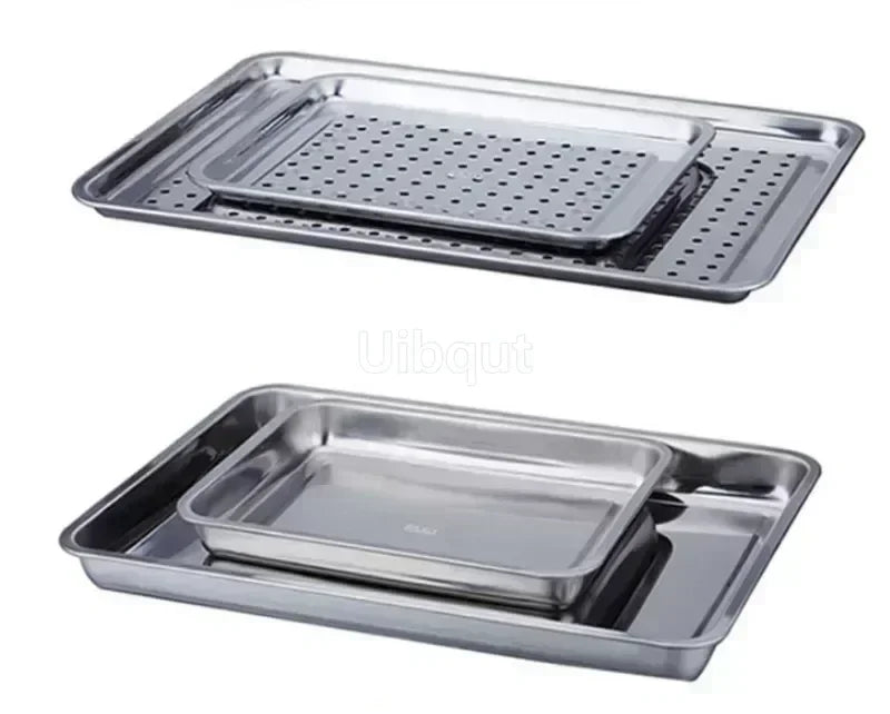 Stainless Steel Tray with Perforated Insert