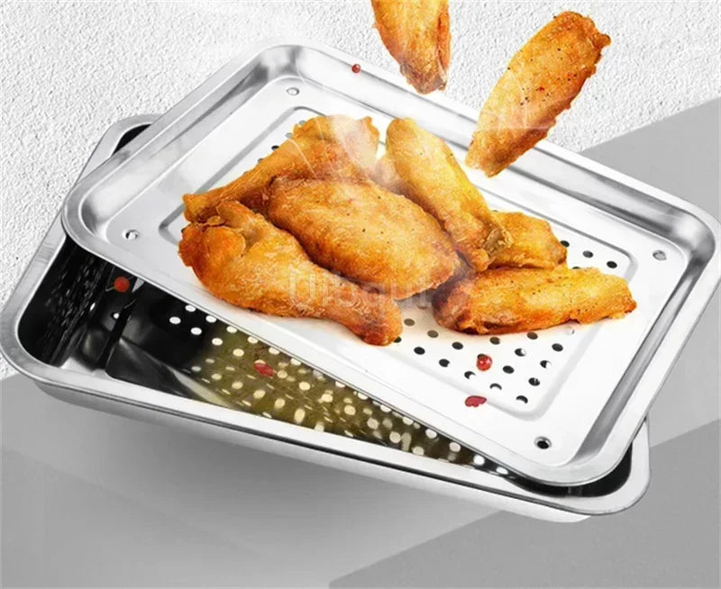 Stainless Steel Tray with Perforated Insert