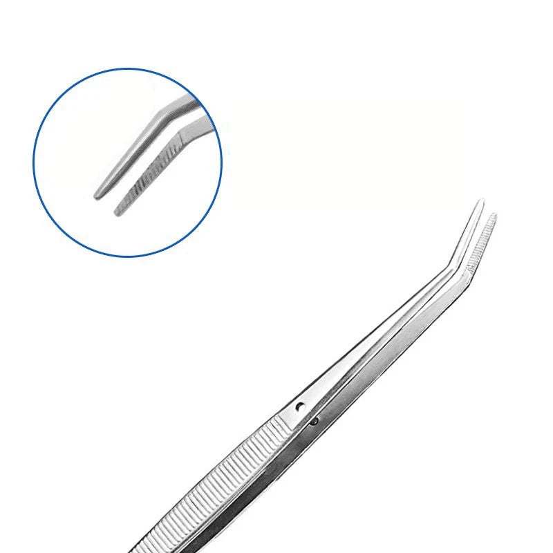 Stainless Steel Curved Tip Tweezers – 3 Pack